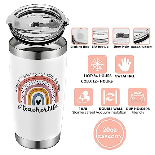 Teacher Appreciation Tumbler Gift Featuring Funny Nutrition Facts