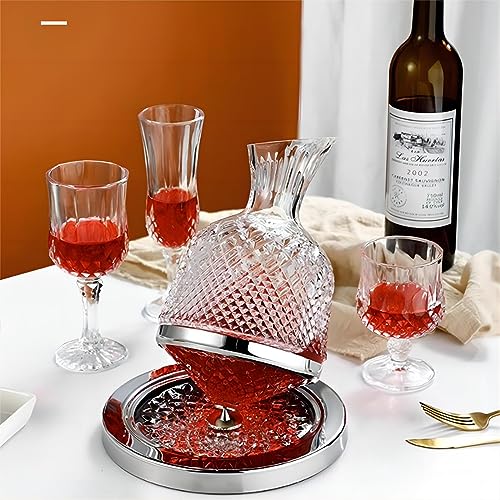 Spinning 50 oz Wine Decanter With 360 Degree Rotating Decanter