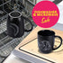 ToCooTo Dog Black Ceramic Coffee Mug 14oz With Head on Front and Tail on Back