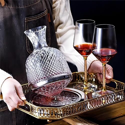 Spinning 50 oz Wine Decanter With 360 Degree Rotating Decanter
