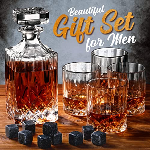 Luxury Whiskey Decanter Set With Cooling Stones