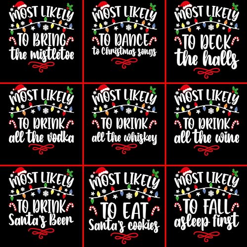 Most Likely To Christmas Shirts For Family Featuring 50 Quotes