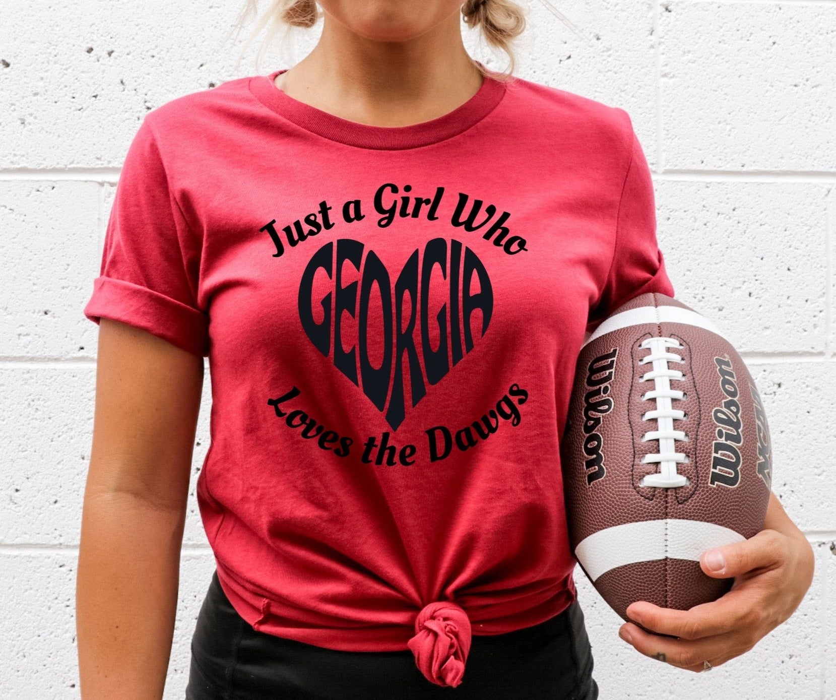 Just a Girl Who Loves Georgia Football T-Shirt,  Women's Georgia Football T-Shirt,  Ladies Georgia T-Shirt