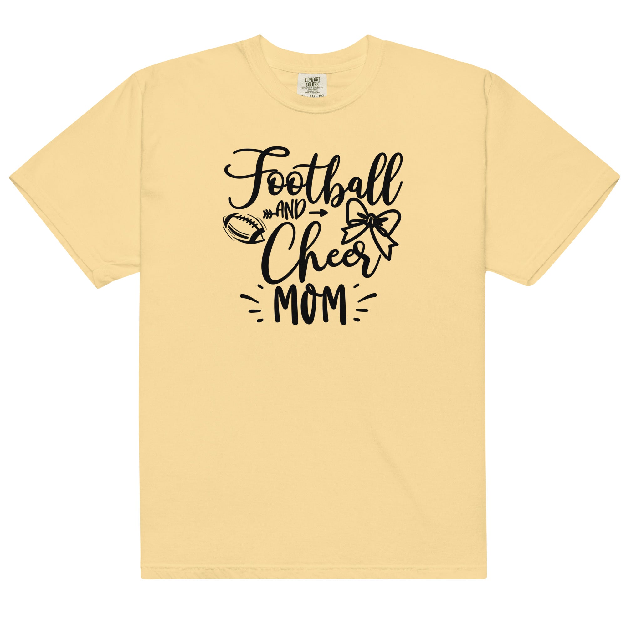 Football and Cheer Mom Short Sleeve T-Shirt on Comfort Colors