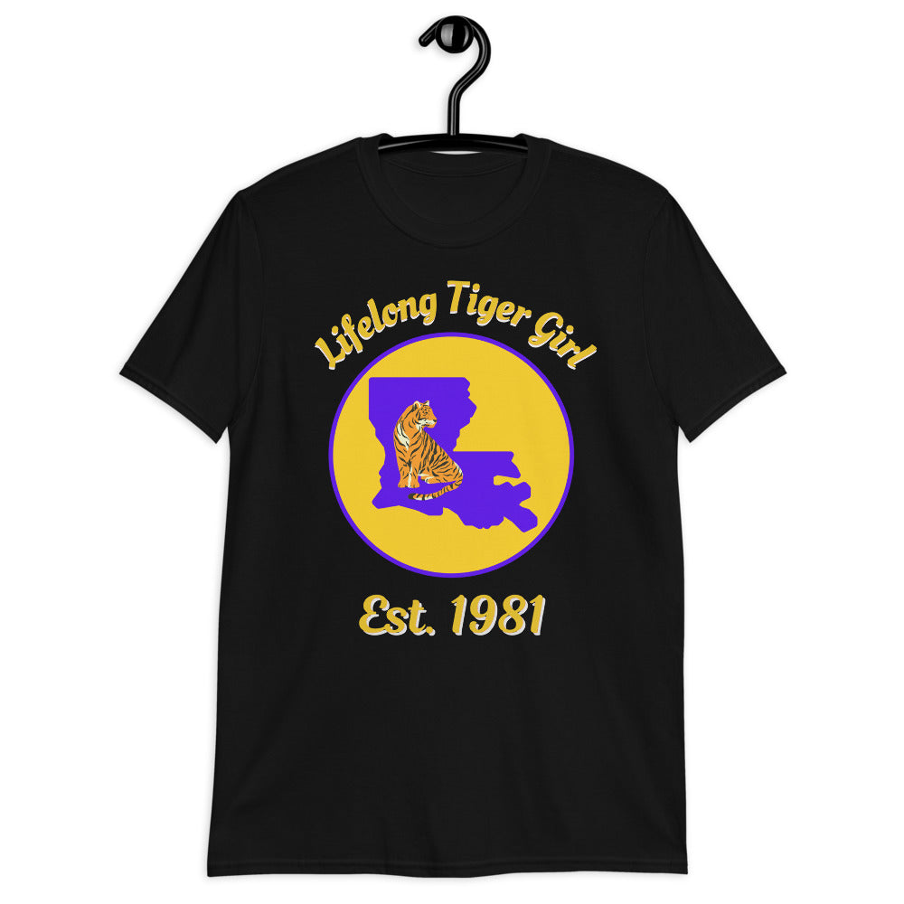 Personalized LSU Football Fans T-Shirt -  Lifelong Tiger Girl