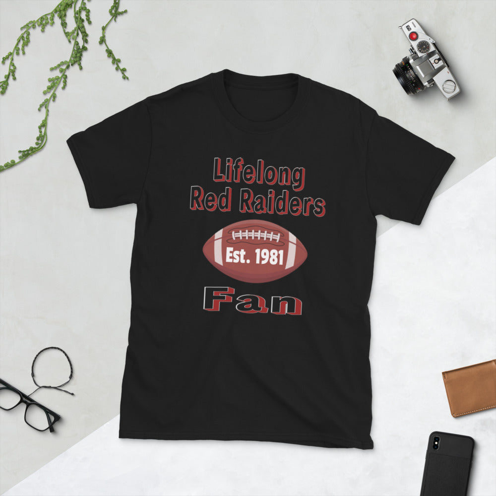 Personalized Lifelong Texas Tech Red Raiders Football Fan T-Shirt