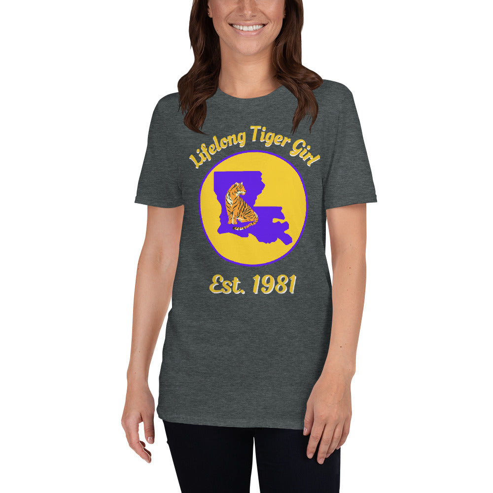 Personalized LSU Football Fans T-Shirt -  Lifelong Tiger Girl