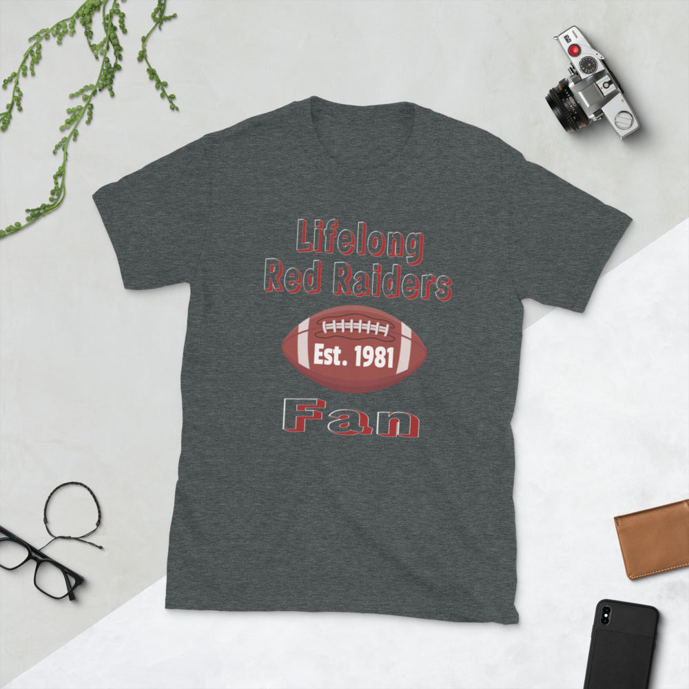 Personalized Lifelong Texas Tech Red Raiders Football Fan T-Shirt