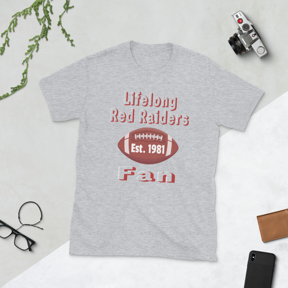 Personalized Lifelong Texas Tech Red Raiders Football Fan T-Shirt