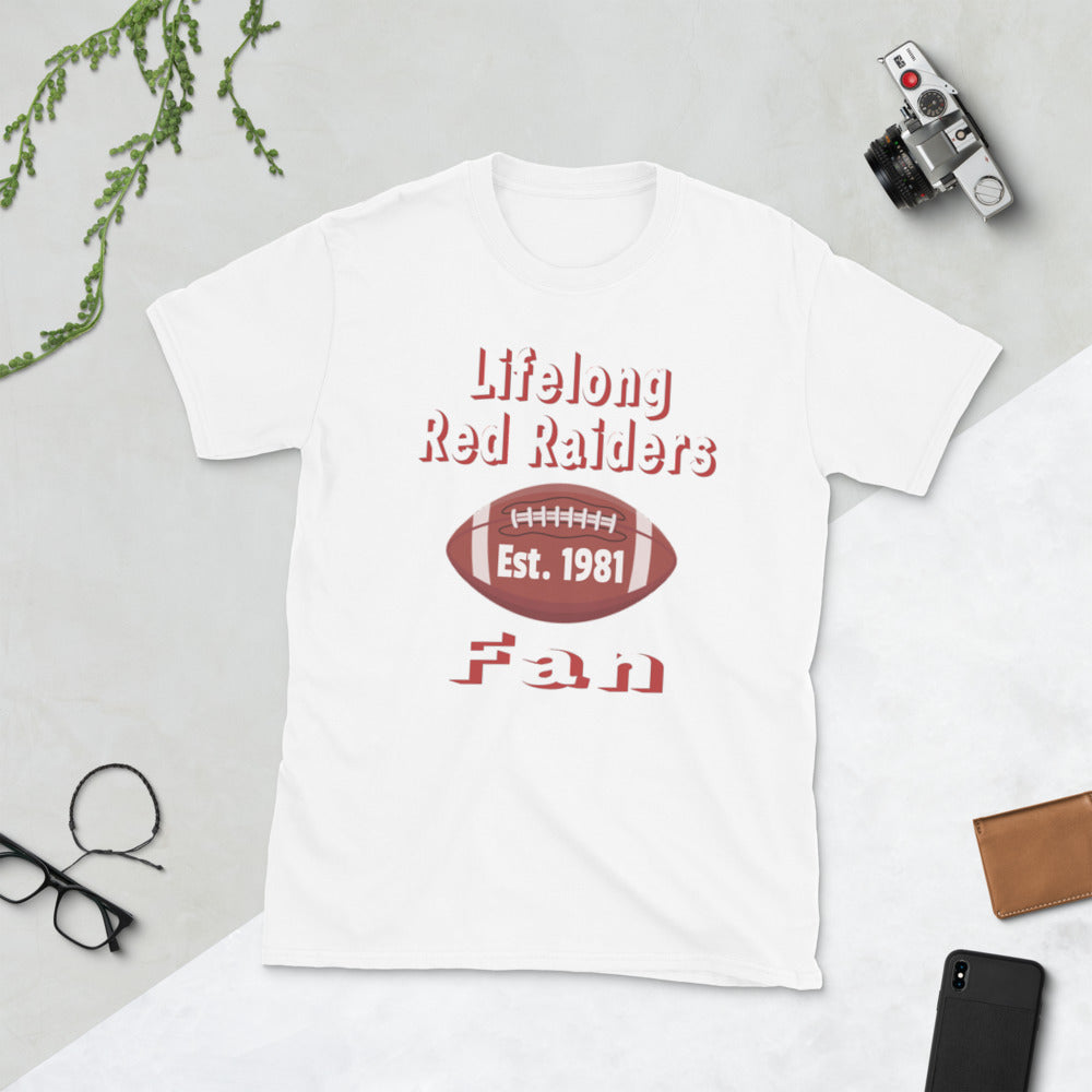 Personalized Lifelong Texas Tech Red Raiders Football Fan T-Shirt