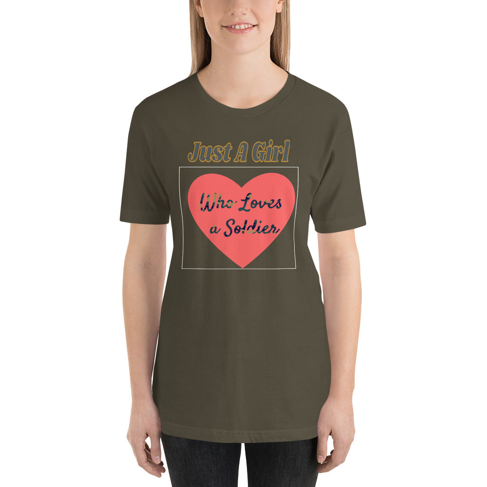 Just a Girl Who Loves a Soldier Short Sleeve T-Shirt