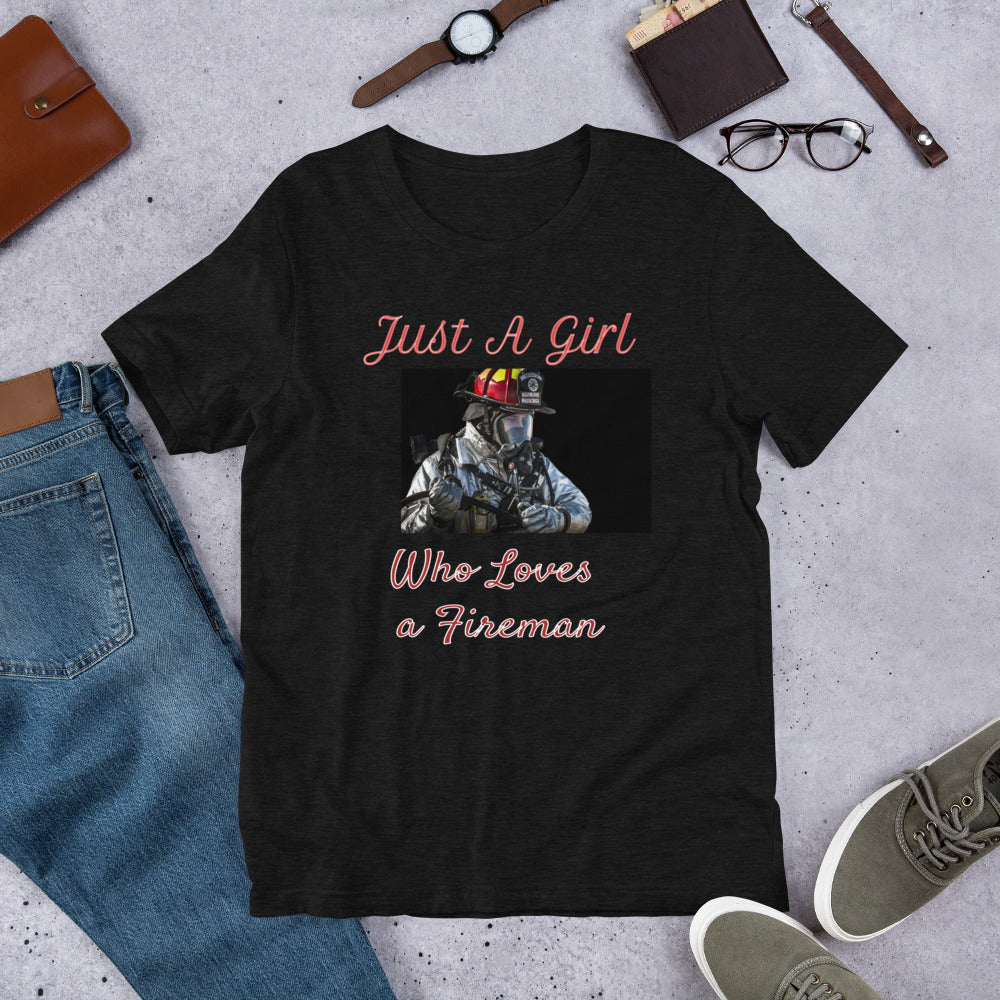 Just a Girl who Loves a Fireman Short-Sleeve Unisex T-Shirt