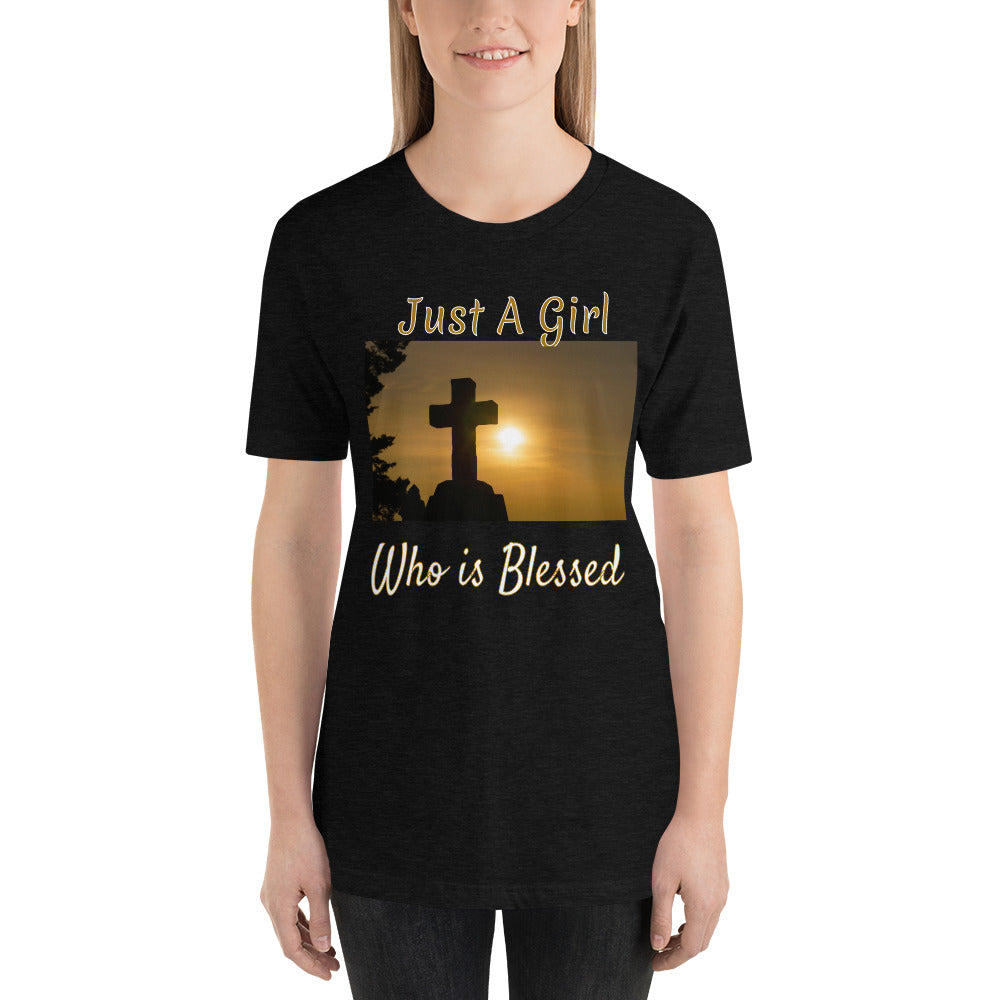 Just a Girl Who is Blessed Short-Sleeve Unisex T-Shirt