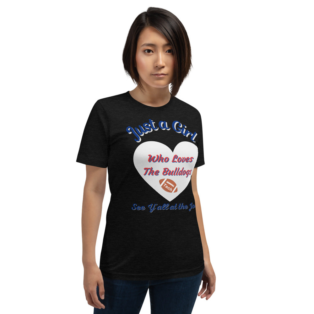 Louisiana Tech Fans Just a Girl Who Loves the Bulldogs Women's short sleeve t-shirt