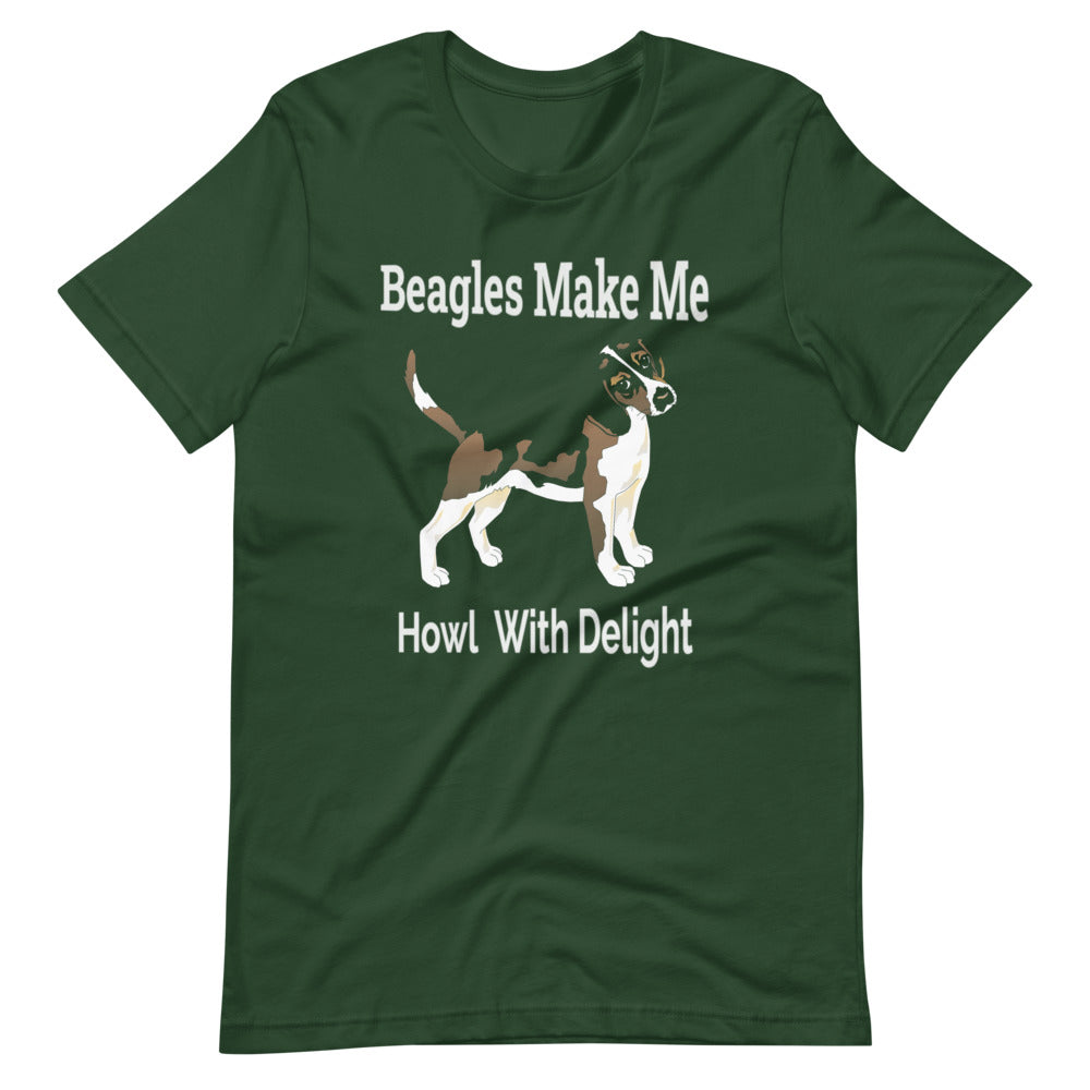 Beagles Make Me Howl With Delight T-Shirt