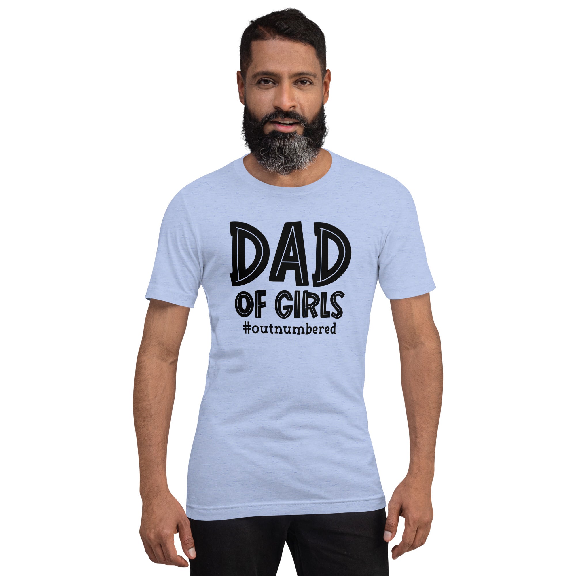 Dad of Girls #Outnumbered T-Shirt that is a Funny Father's Day Shirt Dad Will Love