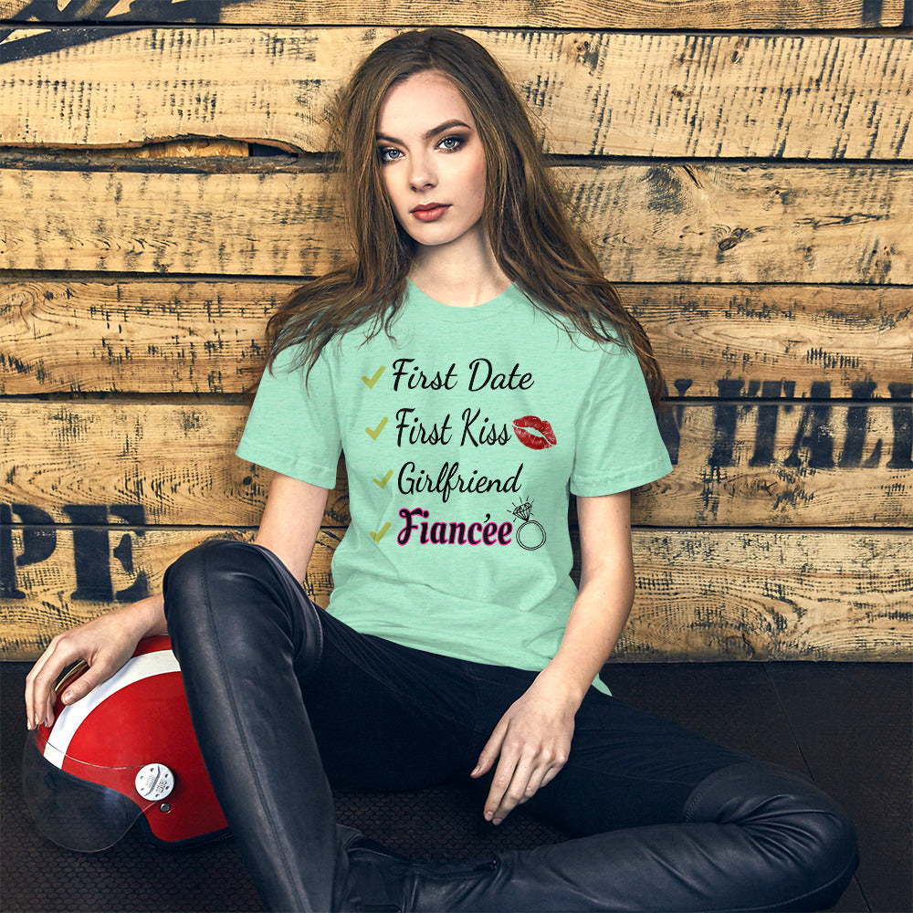 Girlfriend to Fiancée Checklist Ladies T-Shirt