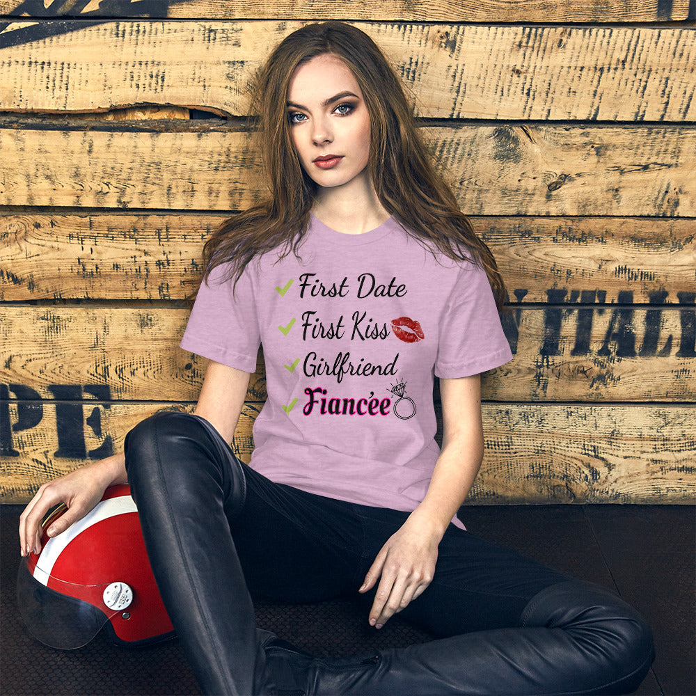 Girlfriend to Fiancée Checklist Ladies T-Shirt