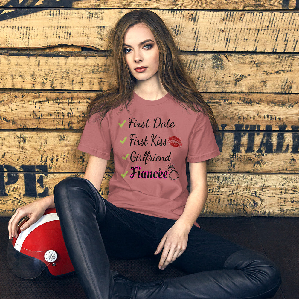 Girlfriend to Fiancée Checklist Ladies T-Shirt