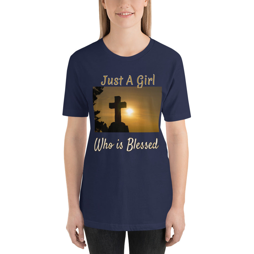 Just a Girl Who is Blessed Short-Sleeve Unisex T-Shirt