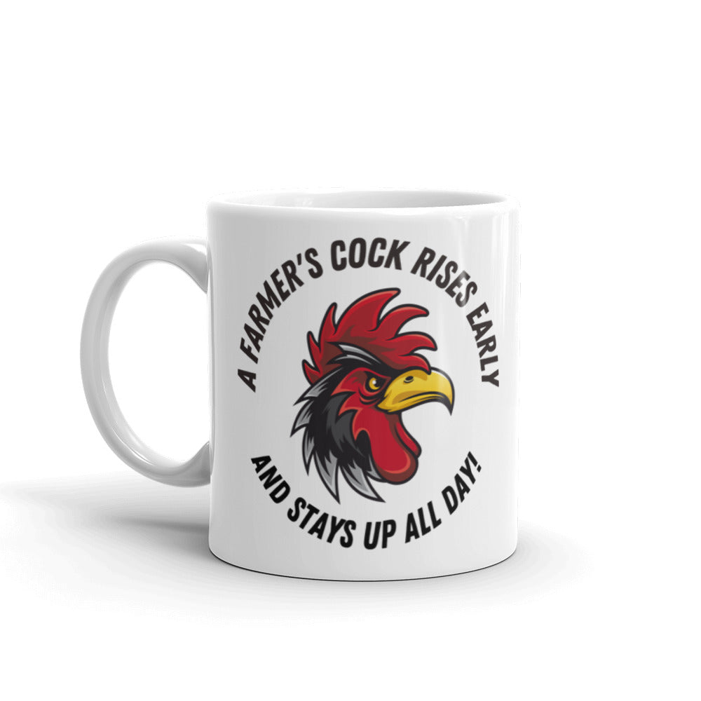 A Farmer's Cock Rises Early Coffee Mug