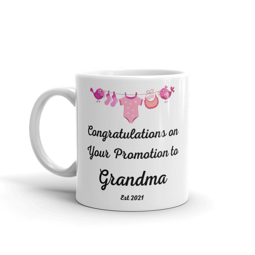 Congratulations on Your Promotion to Grandma Mug - Girl 2021
