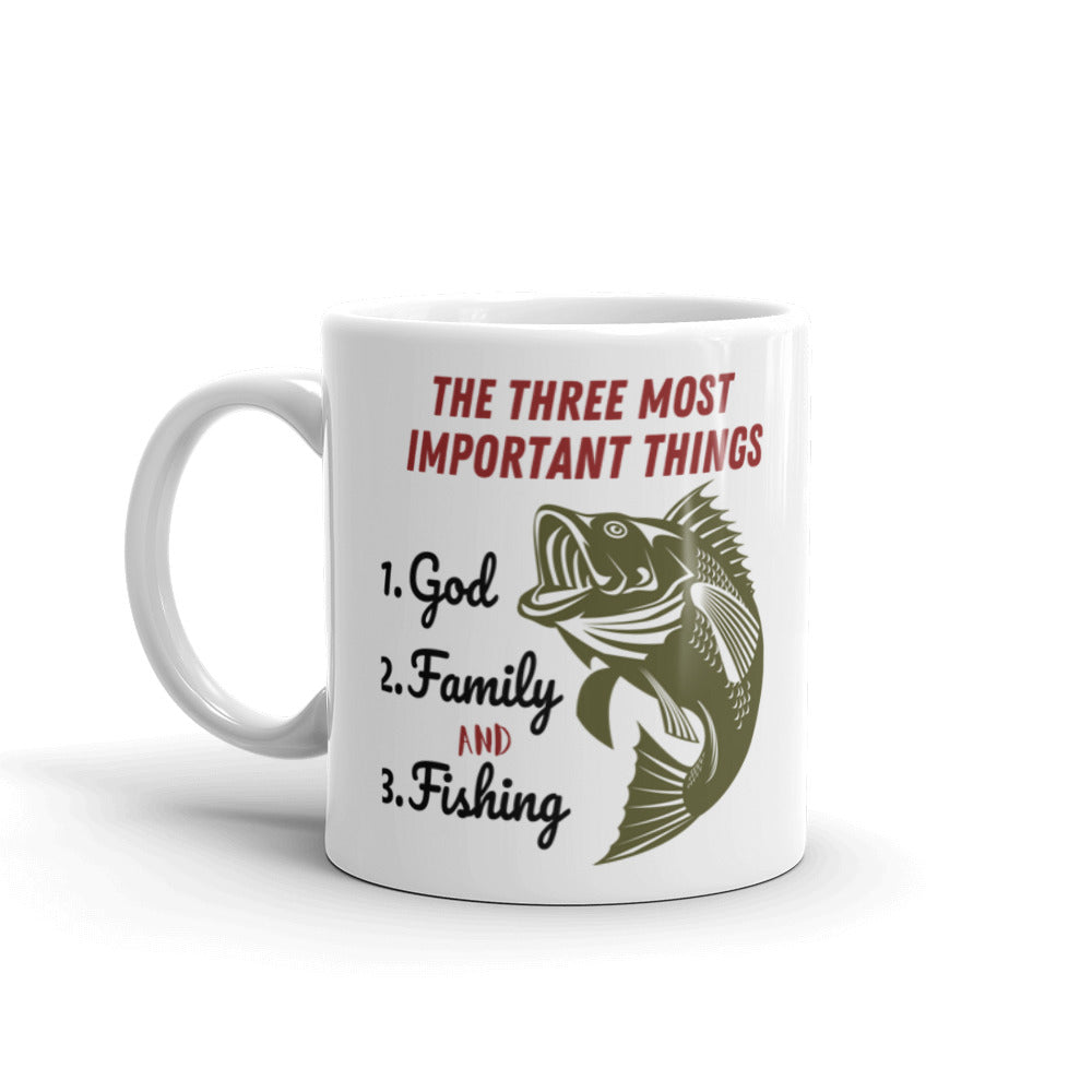 God, Family and Fishing - The Three Most Important Things Mug