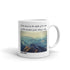 Psalm 95:4 Scripture Coffee Mug Highlighting that Mountain Peaks Belong to Him