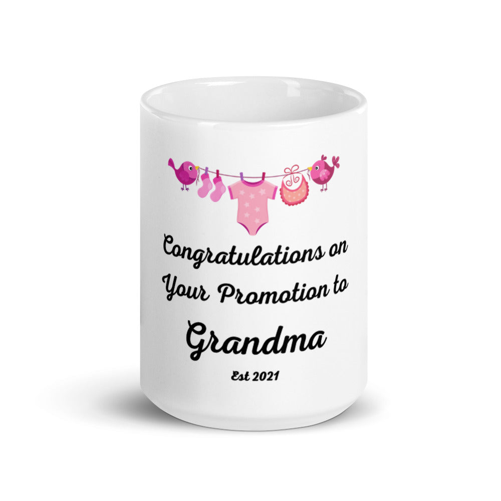 Congratulations on Your Promotion to Grandma Mug - Girl 2021