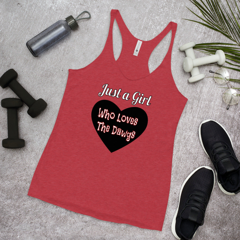Georgia Fans "Just a Girl Who Loves the Dawgs" Women's Racerback Tank